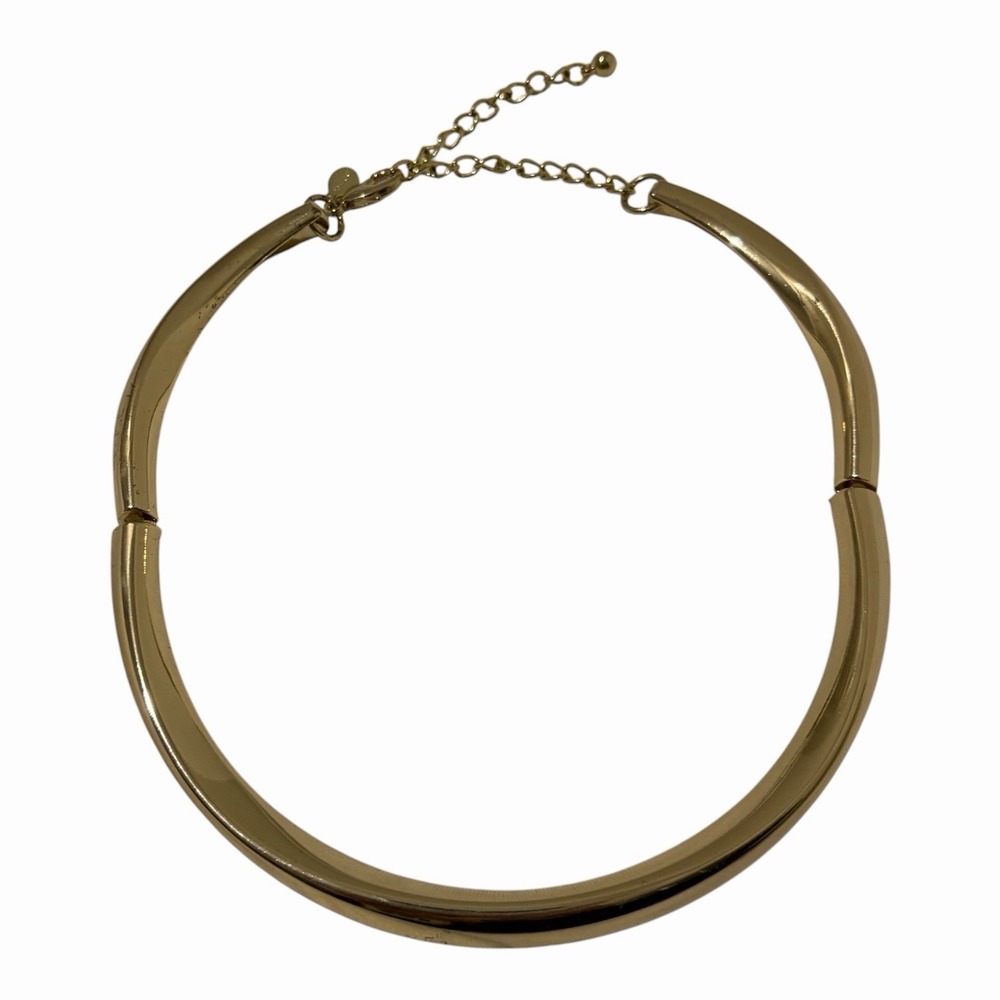 Chicos gold necklace choker Structured Statement Extender Classic
